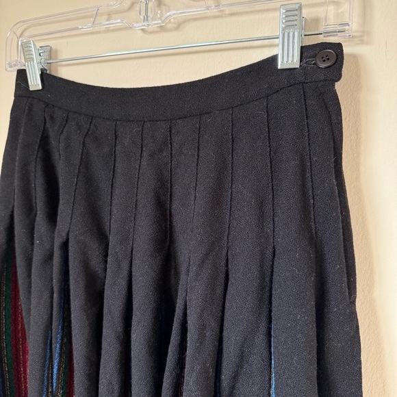 PENDLETON Vintage Made in the USA Pleated Plaid Wool Skirt Festive Holiday - Picture 3 of 6